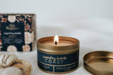 COAST BEESWAX CANDLE GOLD TIN IN GIFT BOX 6OZ/55HR + By The Beeswax Candle Co.