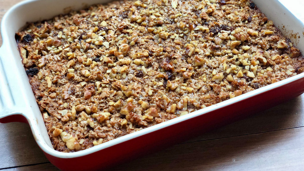 Baked Apple & Walnut Porridge Recipe by Honey Australia