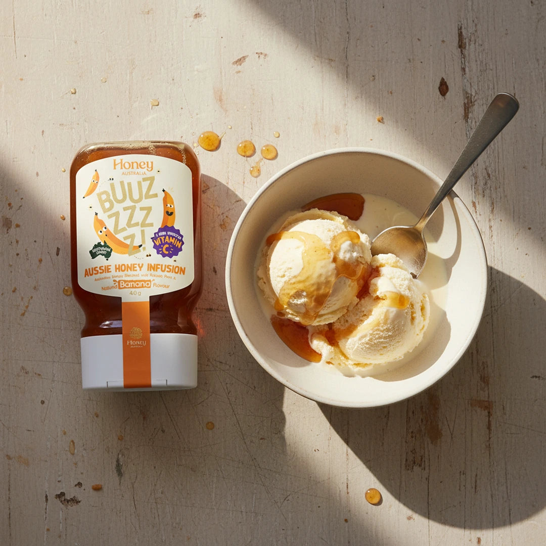 Buzz Banana Honey + Vitamin C Infusion – 400g Squeeze