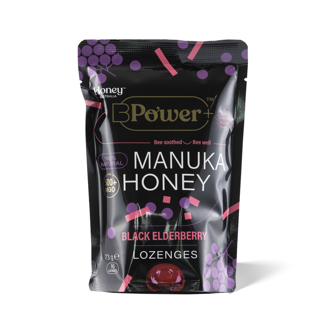 Honey Australia B-Power - Black Elderberry Manuka Honey Lozenges