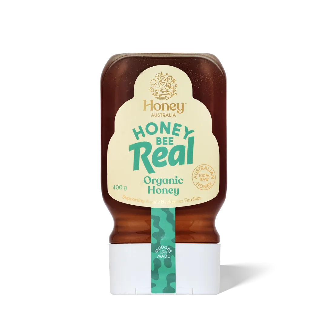 Honey Bee Real – Organic Honey – 400g Squeeze - Honey Australia