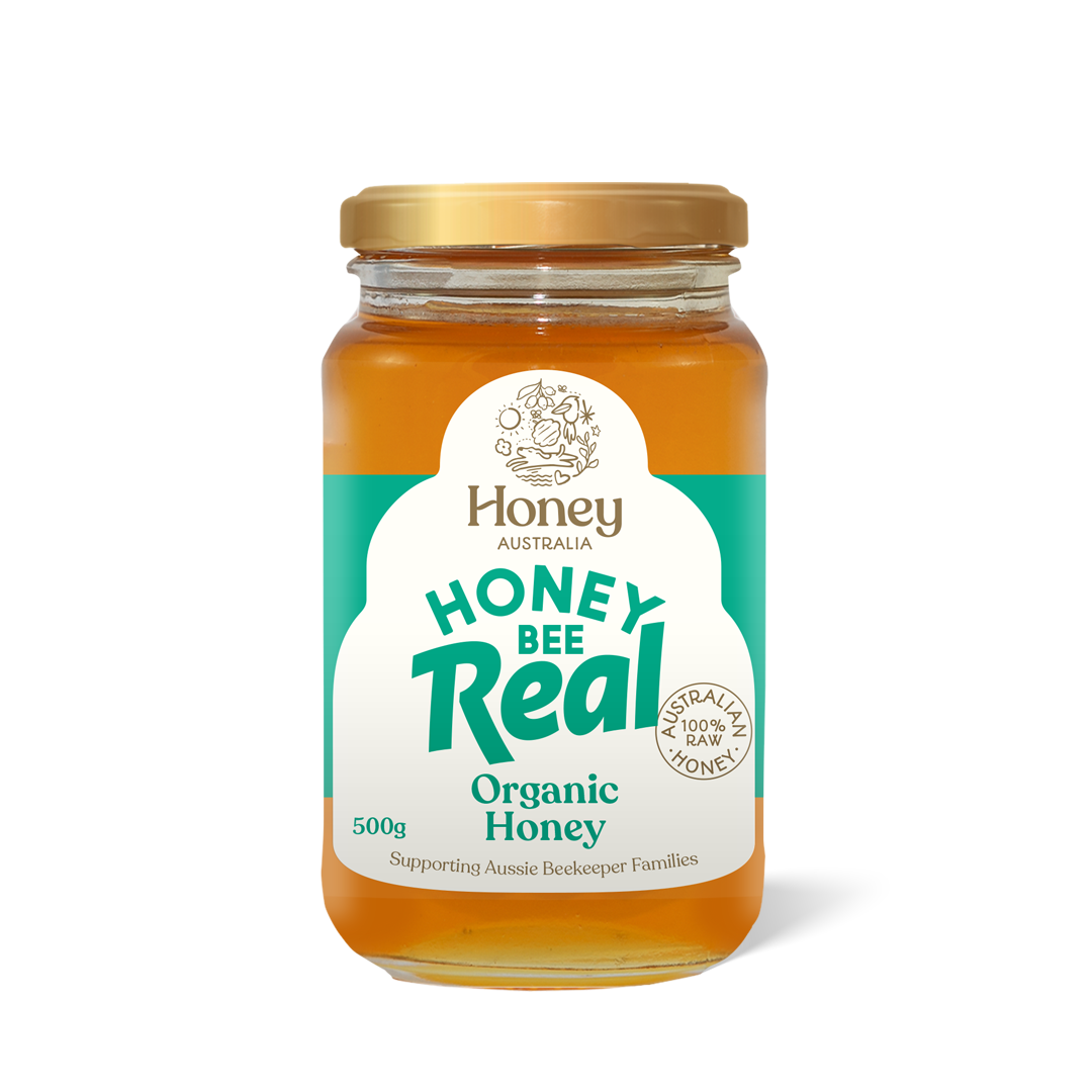 Honey Bee Real – Organic Honey – 500g Glass Jar