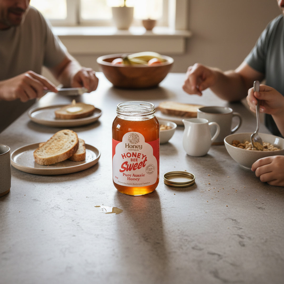 Honey Bee Sweet - Pure Aussie Honey – 1kg Glass Jar