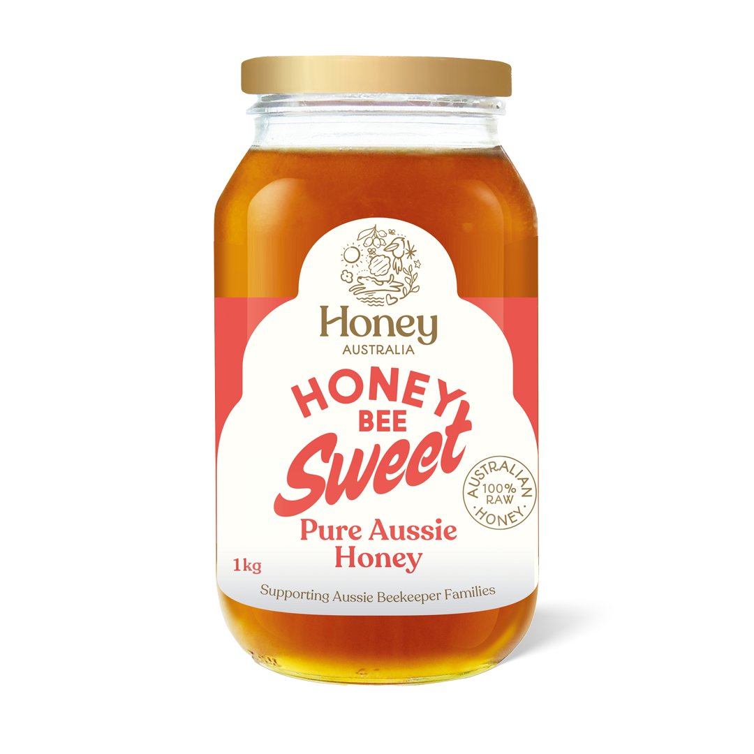 Honey Bee Sweet - Pure Aussie Honey – 1kg Glass Jar