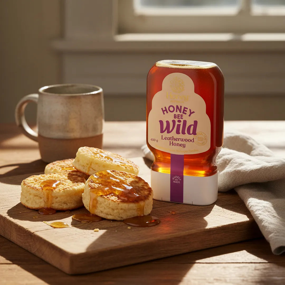 Honey Bee Wild – Leatherwood Honey – 400g Squeeze - Honey Australia