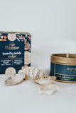 COAST BEESWAX CANDLE GOLD TIN IN GIFT BOX 6OZ/55HR + By The Beeswax Candle Co. - Honey Australia